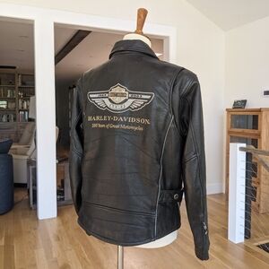 Rare Harley Davidson 100 Year Anniversary Leather Jacket